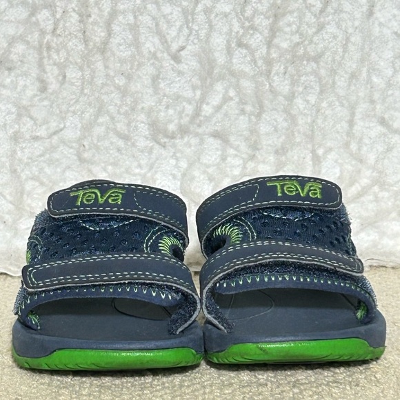 Teva Toddler Kids Blue Psychone XLT Hook/Loop Closure Sport Sandal Shoes SZ US 4 - Picture 3 of 9